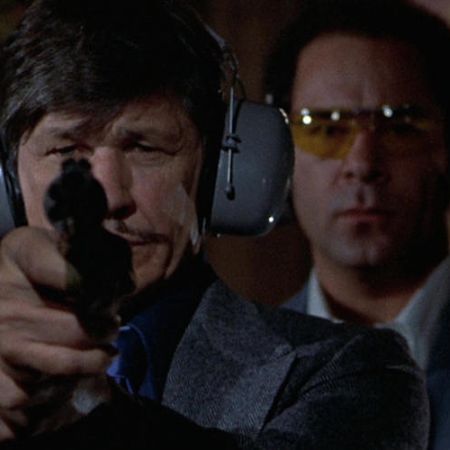 Charles Bronson with his co-actor on the set of Death Wish.